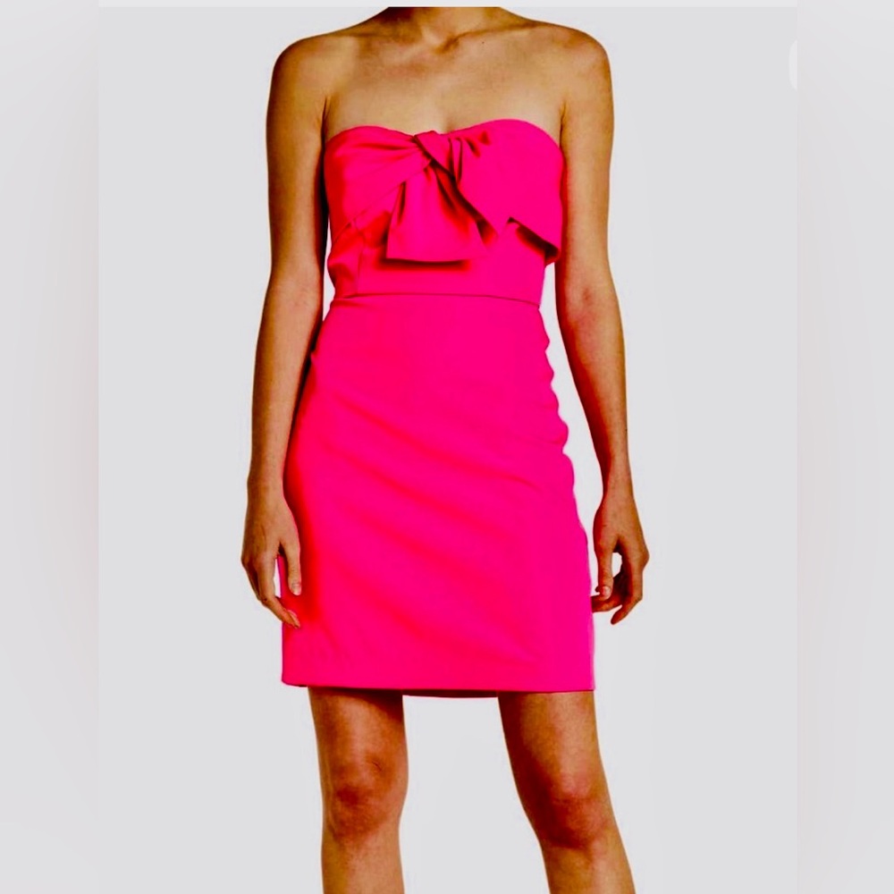 Sam Edelman Pink Strapless Bow Dress
